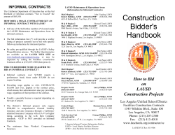 Construction Bidder`s Handbook