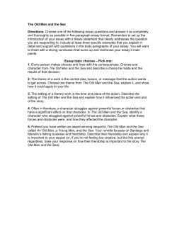 The Old Man and the Sea essay assignment