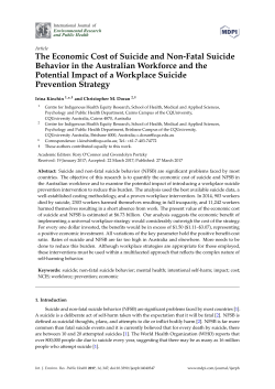 The Economic Cost of Suicide and Non