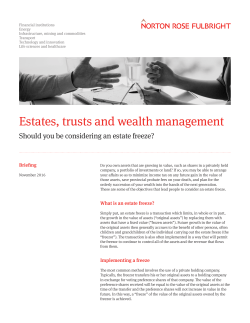 Estates, trusts and wealth management