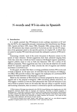 N-words and Wh-in-situ in Spanish - University of the Basque Country