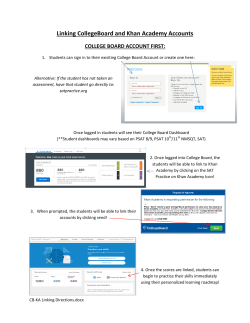 Linking CollegeBoard and Khan Academy Accounts