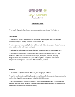 Staff Expectations 2016