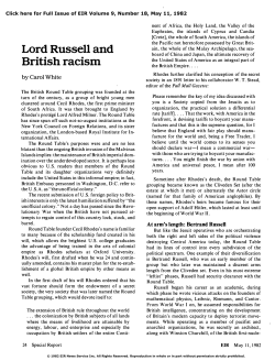 Lord Russell and British Racism