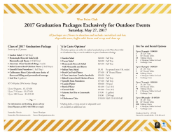 2017 Graduation Packages Exclusively for Outdoor Events