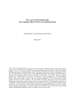 The Costs of ETF Membership - Rotterdam School of Management