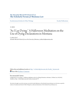 "As I Lay Dying:" A Halloween Meditation on the Use of Dying