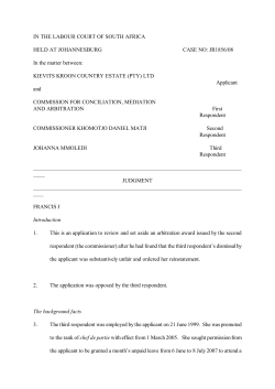 in the labour court of south africa