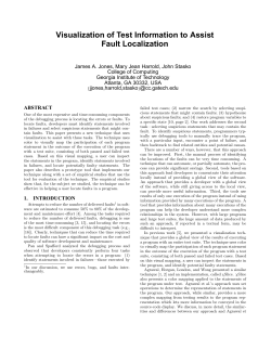 Visualization of Test Information to Assist Fault