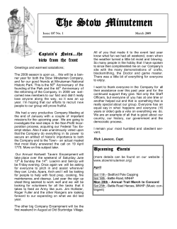 March - Stow Minutemen