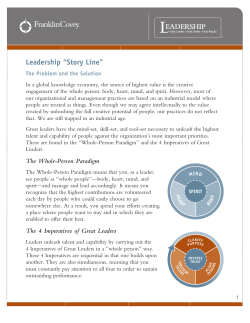 Leadership “Story Line”