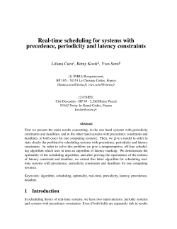 Real-time scheduling for systems with precedence, periodicity and