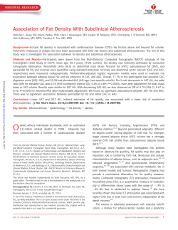 Association of Fat Density With Subclinical Atherosclerosis