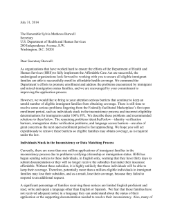 The letter - Georgetown Center for Children and Families