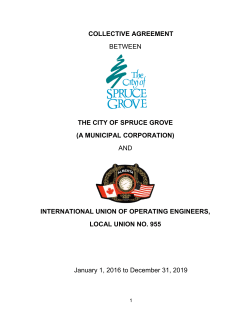 collective agreement - City of Spruce Grove