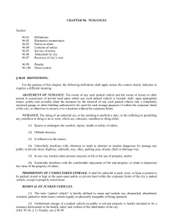 CHAPTER 96: NUISANCES Section 96.01 Definitions 96.02