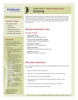 Bullying - KidsHealth in the Classroom