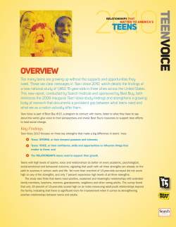 Teen Voice 2010 - Search Institute