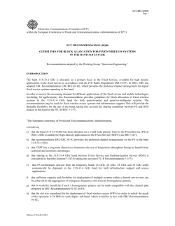 Electronic Communications Committee (ECC) within the European