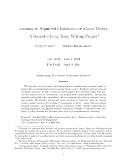 Learning to Argue with Intermediate Macro Theory: A Semester