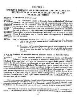 chapter 11 carrying forward of reservations and