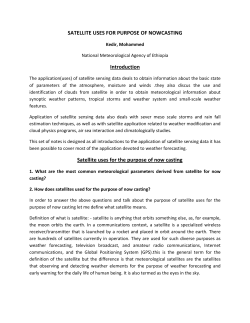 Satellite uses for purpose of Nowcasting
