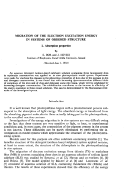 Introduction It is well known that photosynthesis begins with a