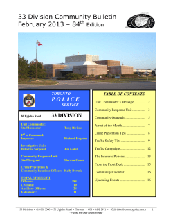 33 Division Community Bulletin February 2013 &ndash; 84th