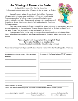 An Offering of Flowers for Easter