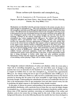 Ocean carbon-cycle dynamics and atmospheric CO 2