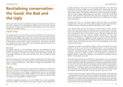 ECOS 36 3-4-18 Revitalising conservation