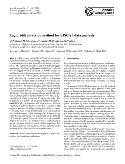 Lag profile inversion method for EISCAT data analysis