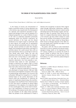 the origin of the palaeontological fossil concept