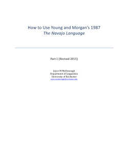 How to Use Young and Morgan`s 1987 The Navajo Language