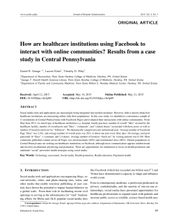 How are healthcare institutions using Facebook to interact with
