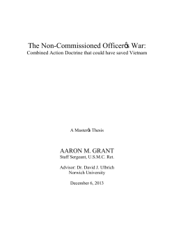 The Non-Commissioned Officer`s War