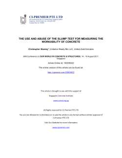 the use and abuse of the slump test for measuring the workability