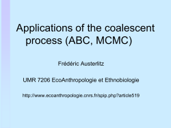 Applications of the coalescent process (ABC, MCMC)