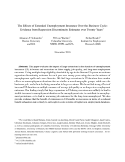 The Effects of Extended Unemployment Insurance Over the