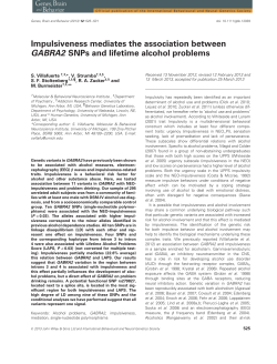 Impulsiveness mediates the association between GABRA2 SNPs