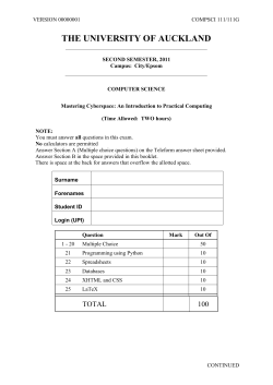Questions - Department of Computer Science