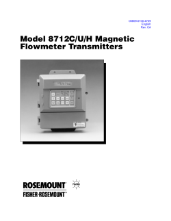 Model 8712C/U/H Magnetic Flowmeter Transmitters