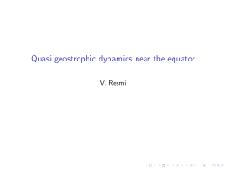 Quasi geostrophic dynamics near the equator