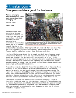 TheStar.com - Opinion - Shoppers on bikes good for business