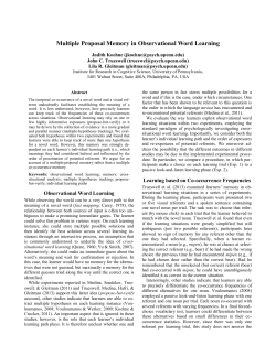 Multiple Proposal Memory in Observational Word Learning.