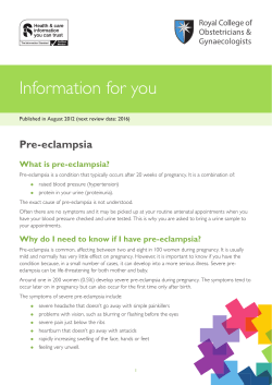 Pre-eclampsia
