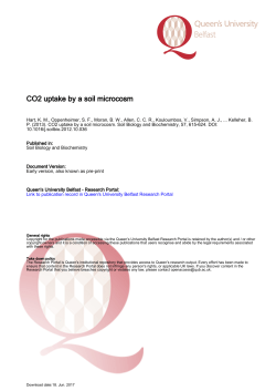 CO2 uptake by a soil microcosm - Pure