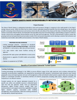 NORTH DAKOTA RADIO INTEROPERABILITY NETWORK (ND