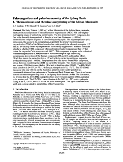 Paleomagnetism and paleothermometry of the Sydney Basin 1