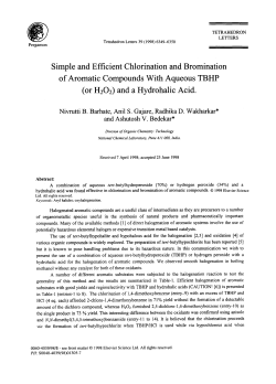 Simple and Efficient Chlorination and Bromination of Aromatic